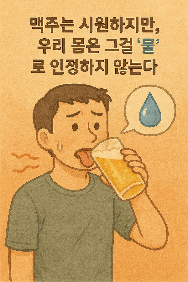 맥주는 시원하지만, 우리 몸은 그걸 &lsquo;물&rsquo;로 인정하지 않는다