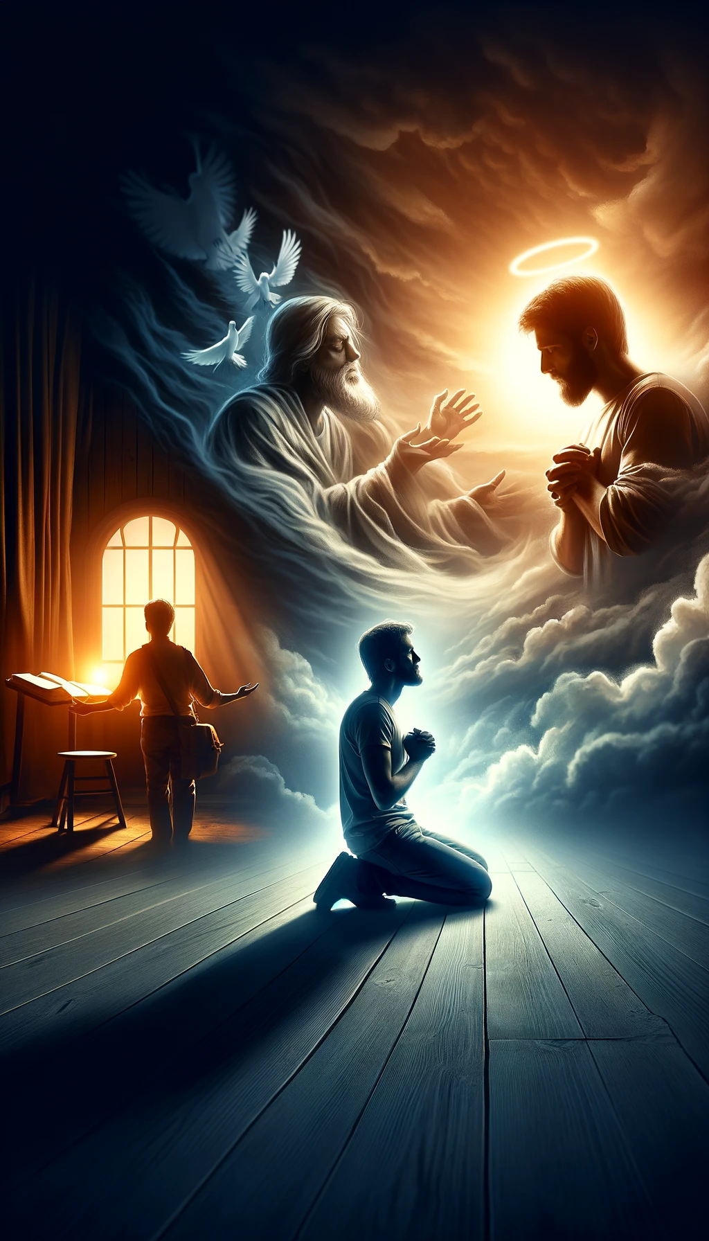 위협받는 상황에서도 주님께 도움 청하는 기도를 간절히 하여 결국에 두려움없이 예수님을 전하는 장면