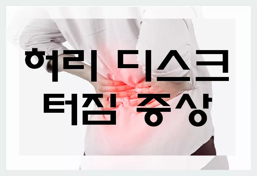 허리 디스크 터짐 증상