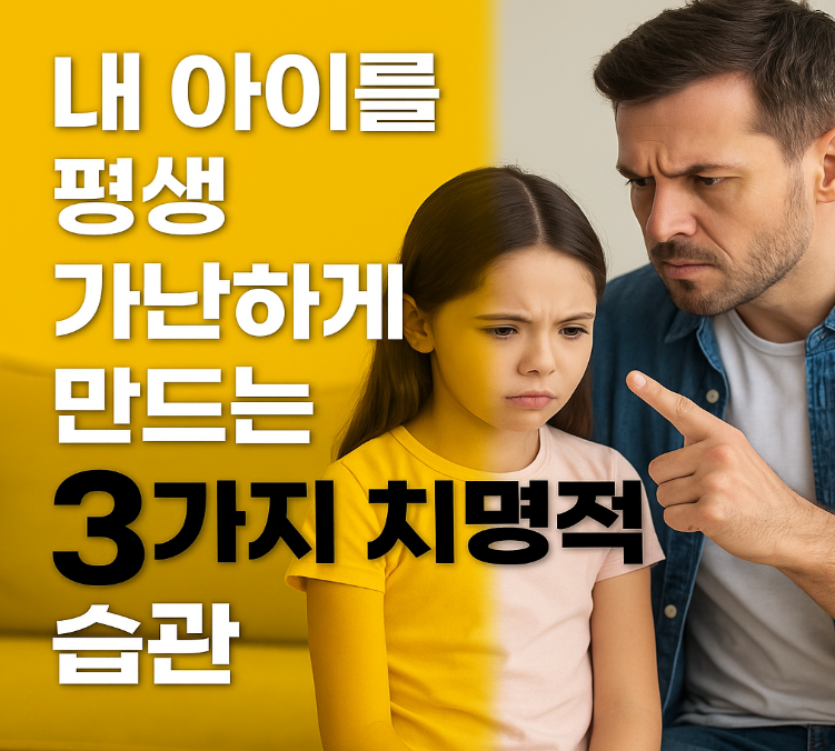 내 아이를 평생 가난하게 만드는 3가지 치명적 습관