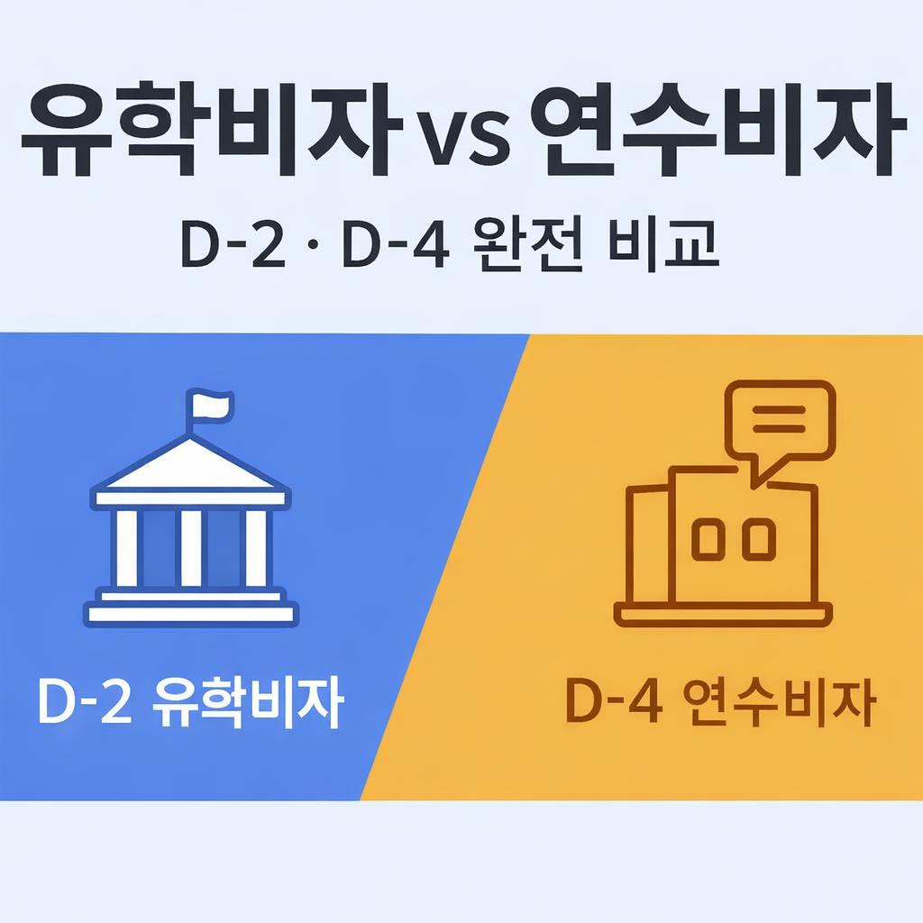 유학비자와 연수비자의 비교