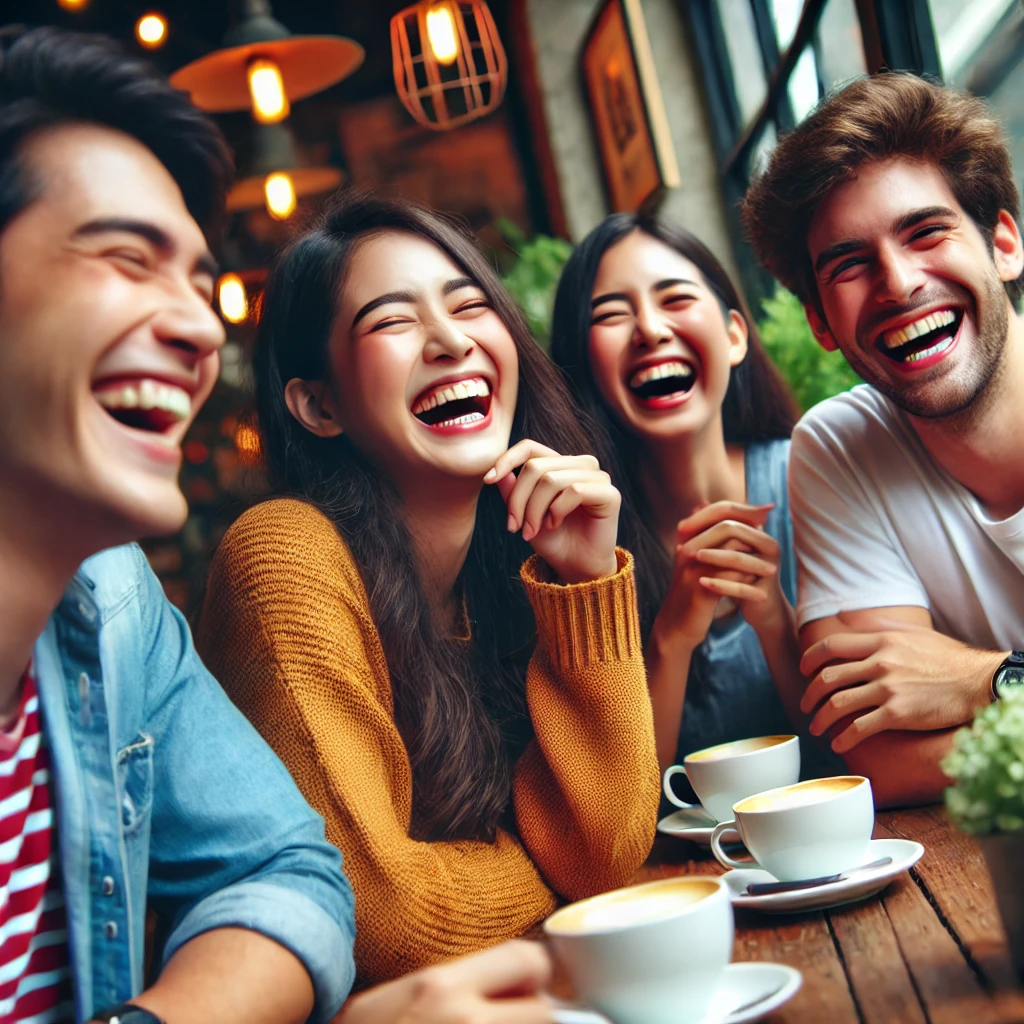 친구들끼리 웃는 모습