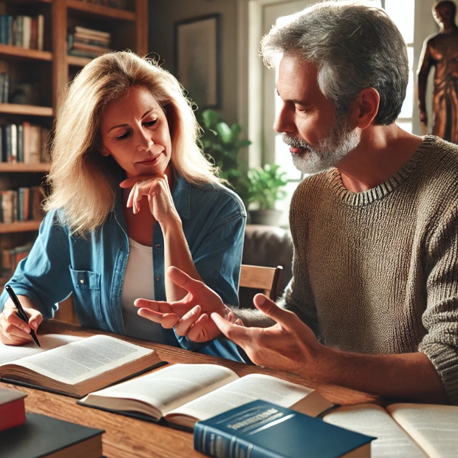 공부하는 중년부부