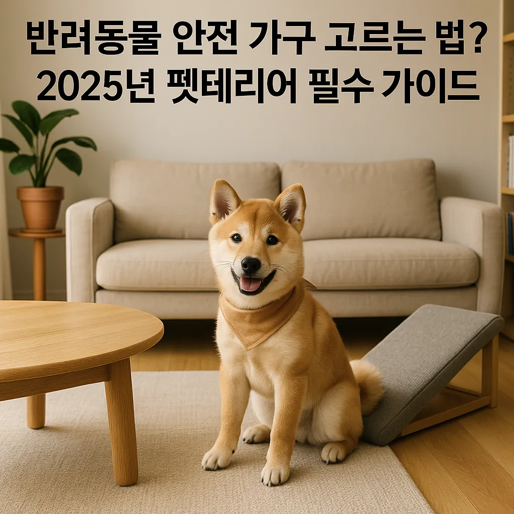 반려동물 안전 가구 고르는 법? 2025년 펫테리어 필수 가이드