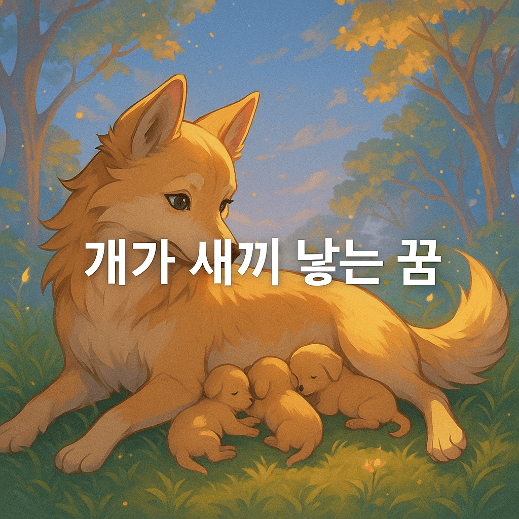 개가 새끼 낳는 꿈 해몽