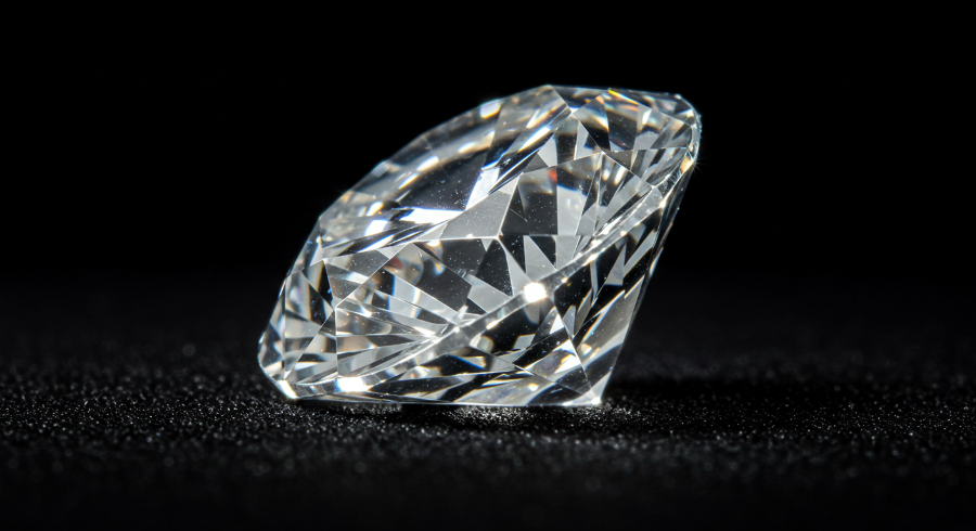 Close-up of sparkling diamond representing luxury value of rare smartphones