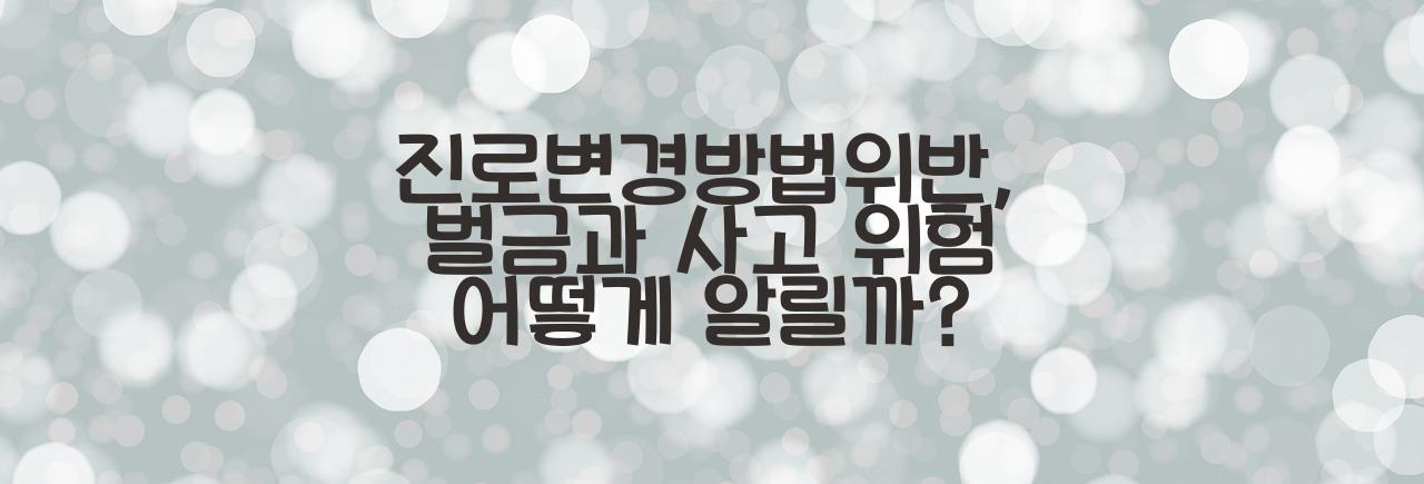 진로변경방법위반