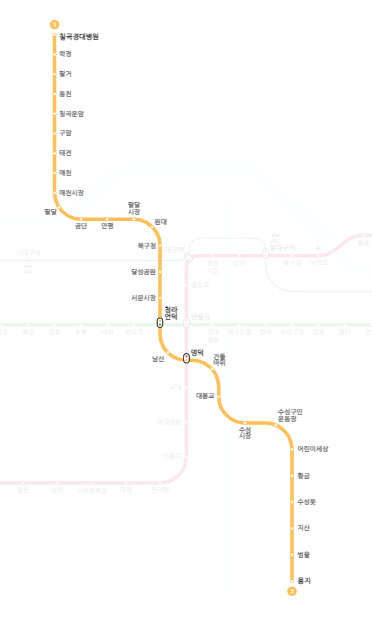 대구3호선 노선도