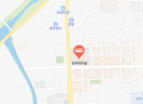 상주터미널 위치-지도