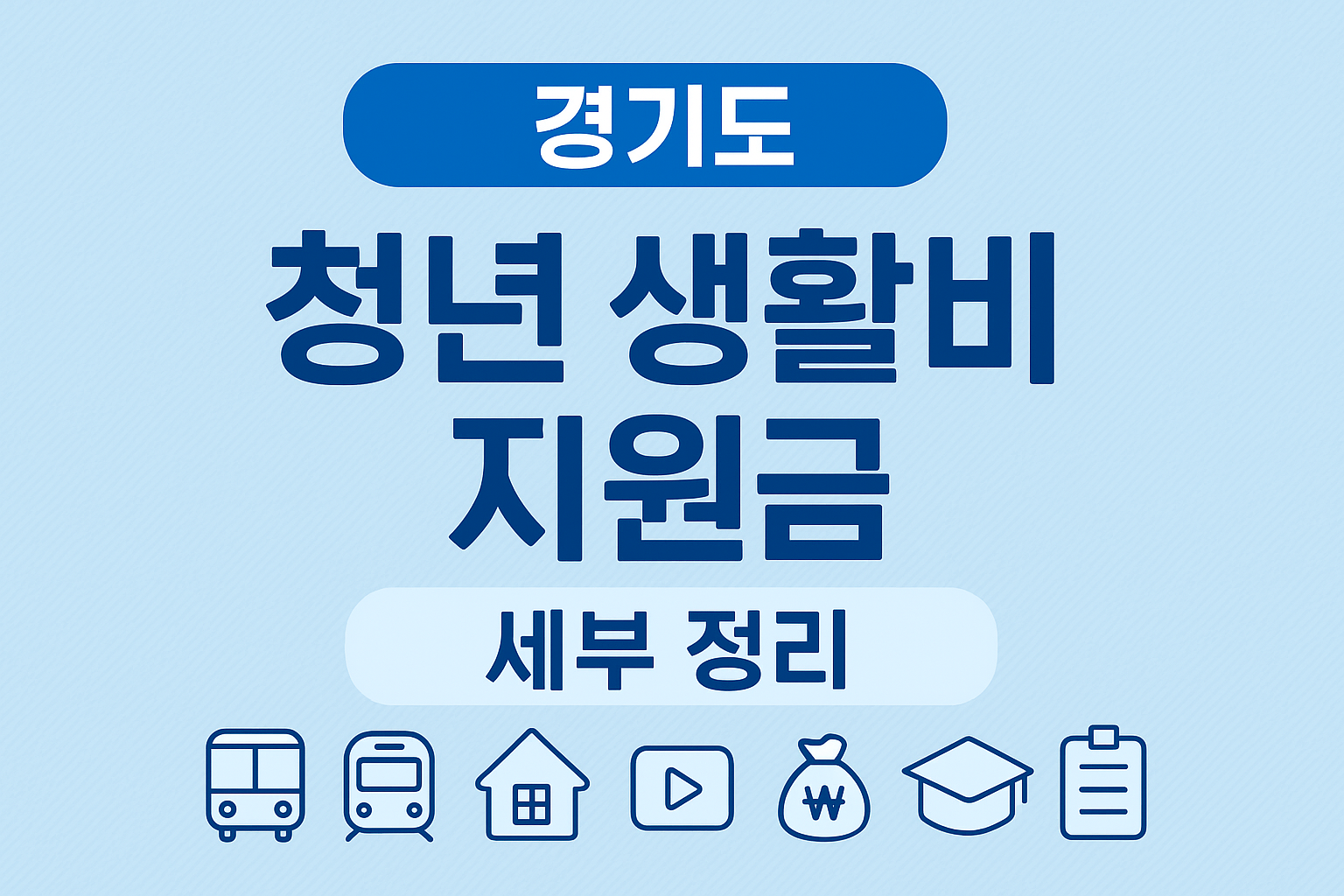 경기도 청년 생활비 지원금 상세 정리