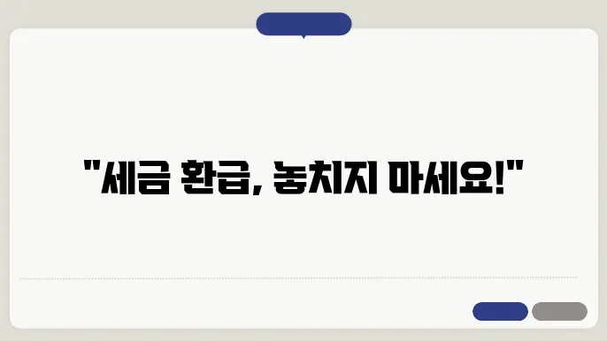 세금 환급 신청