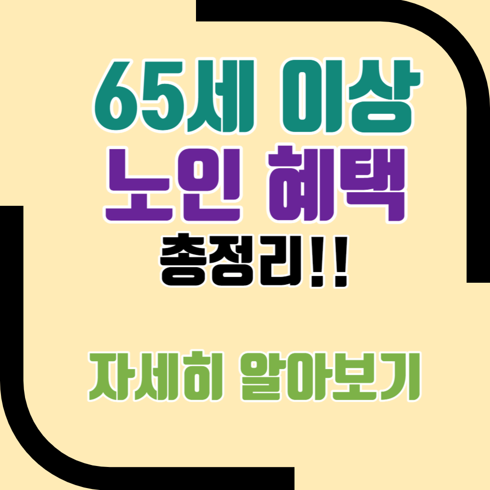65세이상 노인혜택