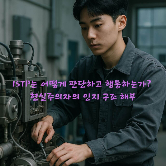 ISTP, MBTI 성격 유형, 현실주의 성향, 행동 심리, 내향 사고,
외향 감각, 직관적 행동, 위기 대응, 감정 없는 사람, 성격 분석
