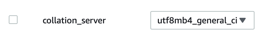 collation_server-파라미터를-utf8mb4_general_ci로-설정한다.