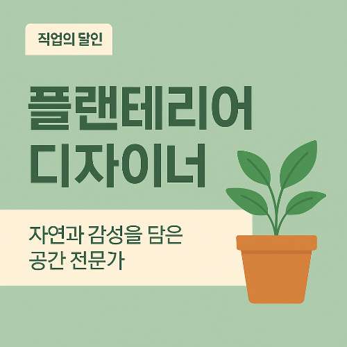 플랜테리어 디자이너, 자연과 감성을 담은 공간 전문가