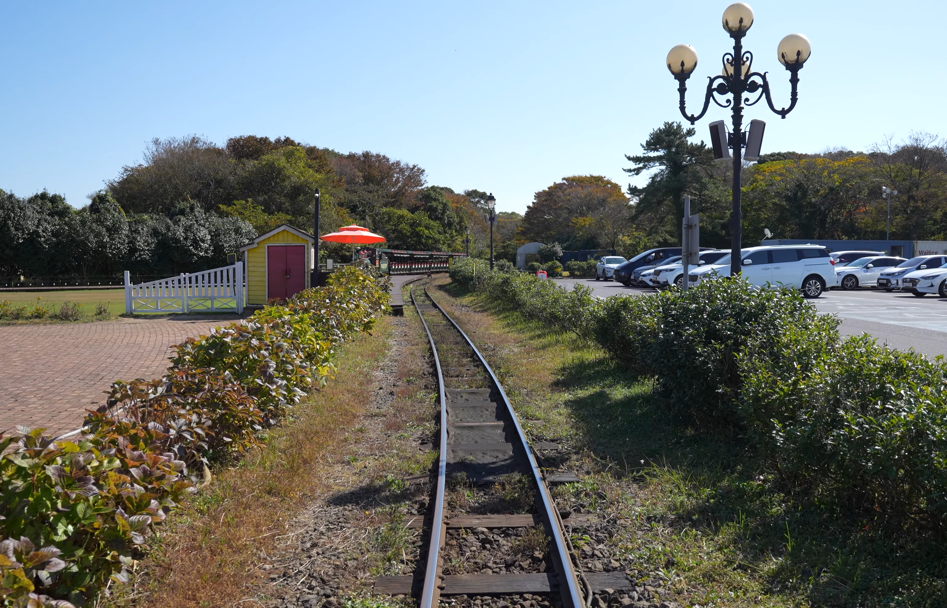 에코랜드의 기차가 오는 철길