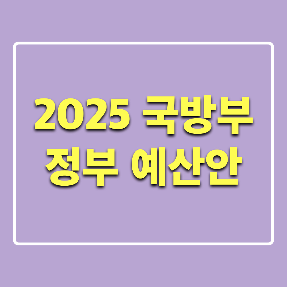 2025국방부정부예산안