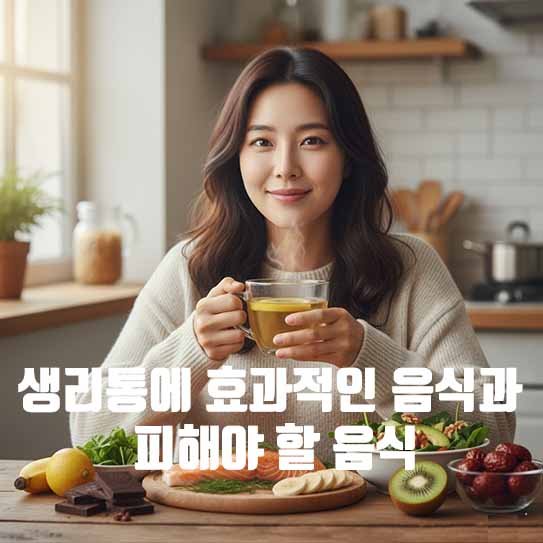 생리통에 효과적인 음식과 피해야 할 음식