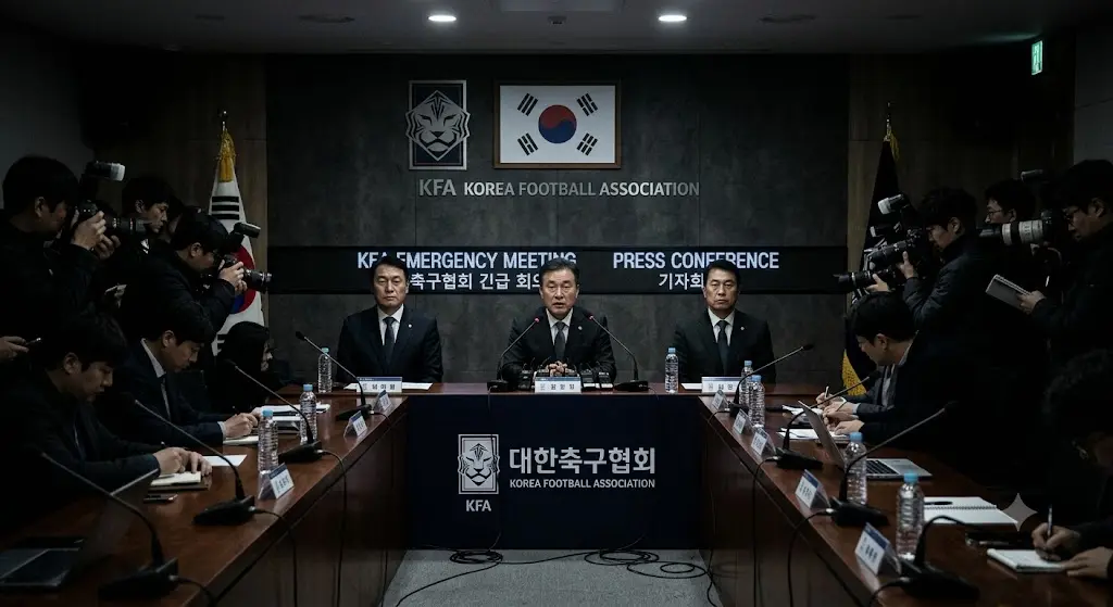 대한축구협회 기자회견 이미지