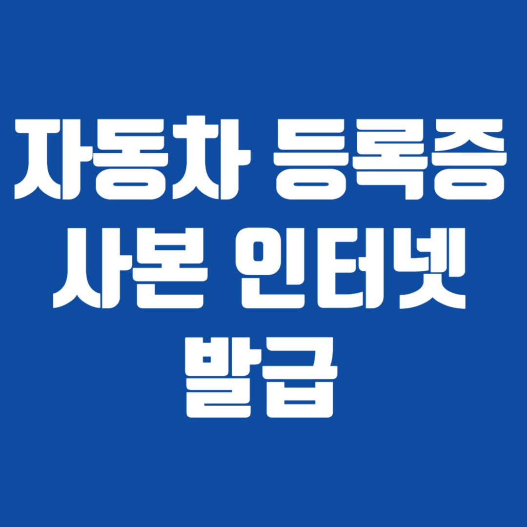 자동차 등록증 사본 인터넷 발급