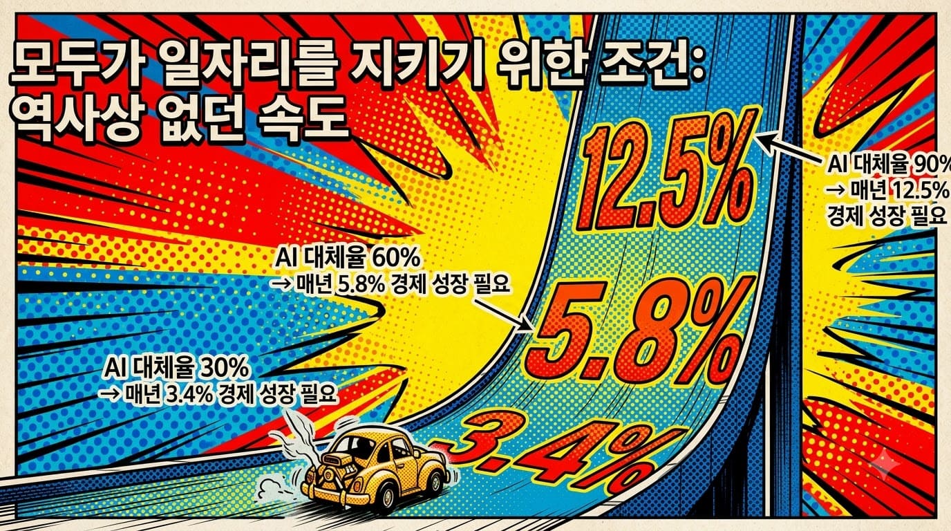 AI 시대 모두가 일자리를 지키려면 필요한 성장률