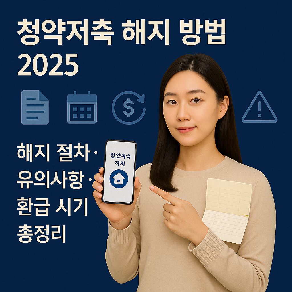 청약저축 해지 방법 2025 ｜ 해지 절차&middot;유의사항&middot;환급 시기 총정리