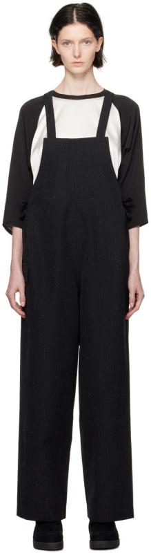 비즈빔 여성 블랙 오버롤 점프수트 232487F070000