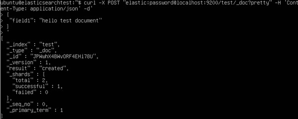 document 색인 요청 및 응답