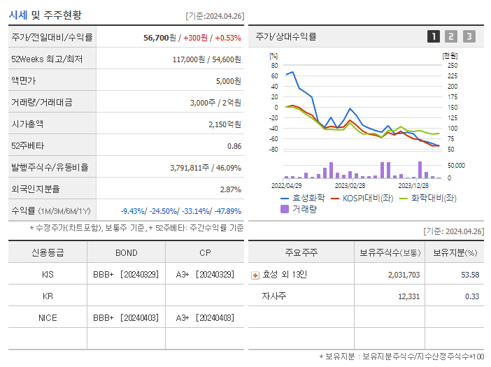 효성화학_기업개요