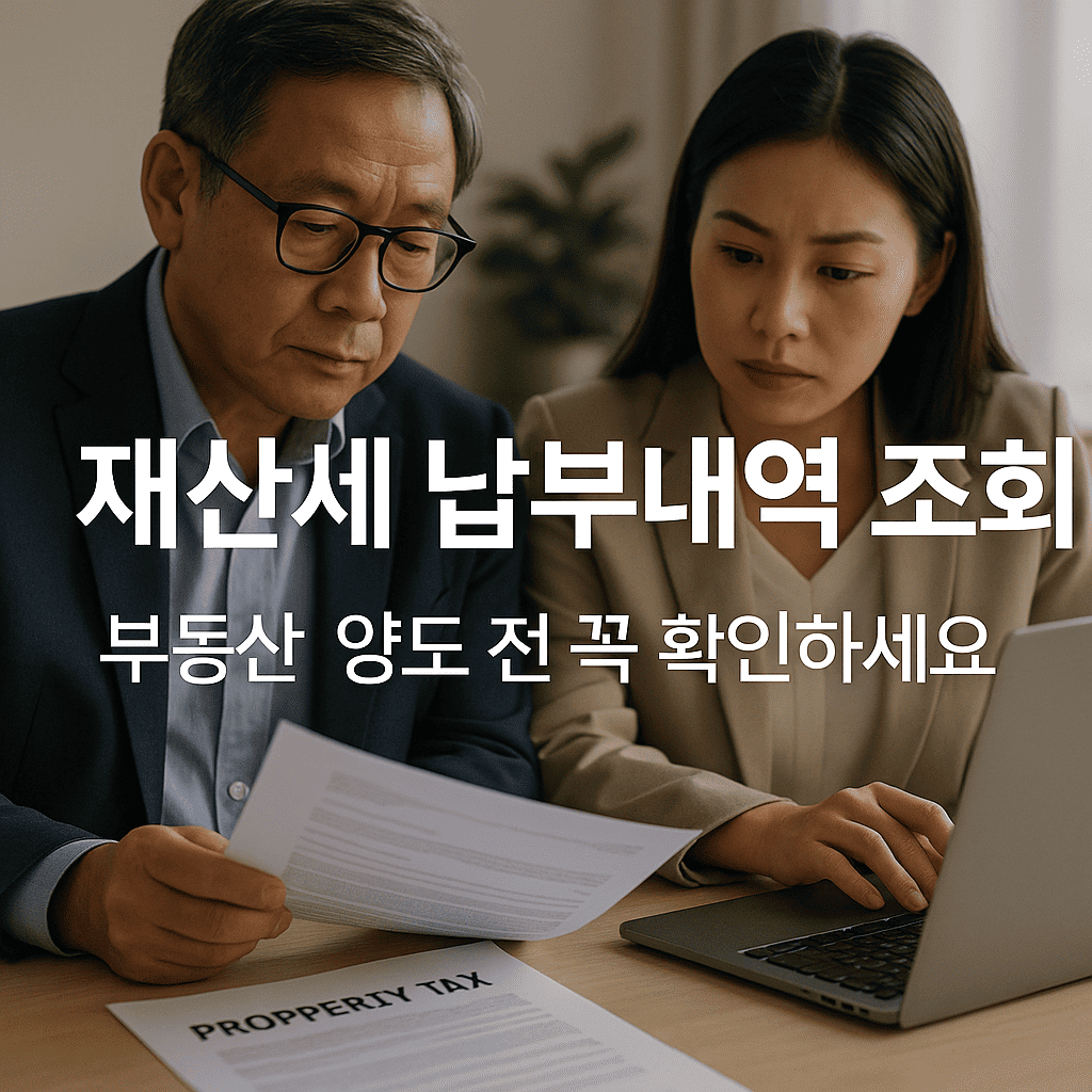 재산세 납부내역 조회 ｜부동산 양도 전 꼭 확인하세요