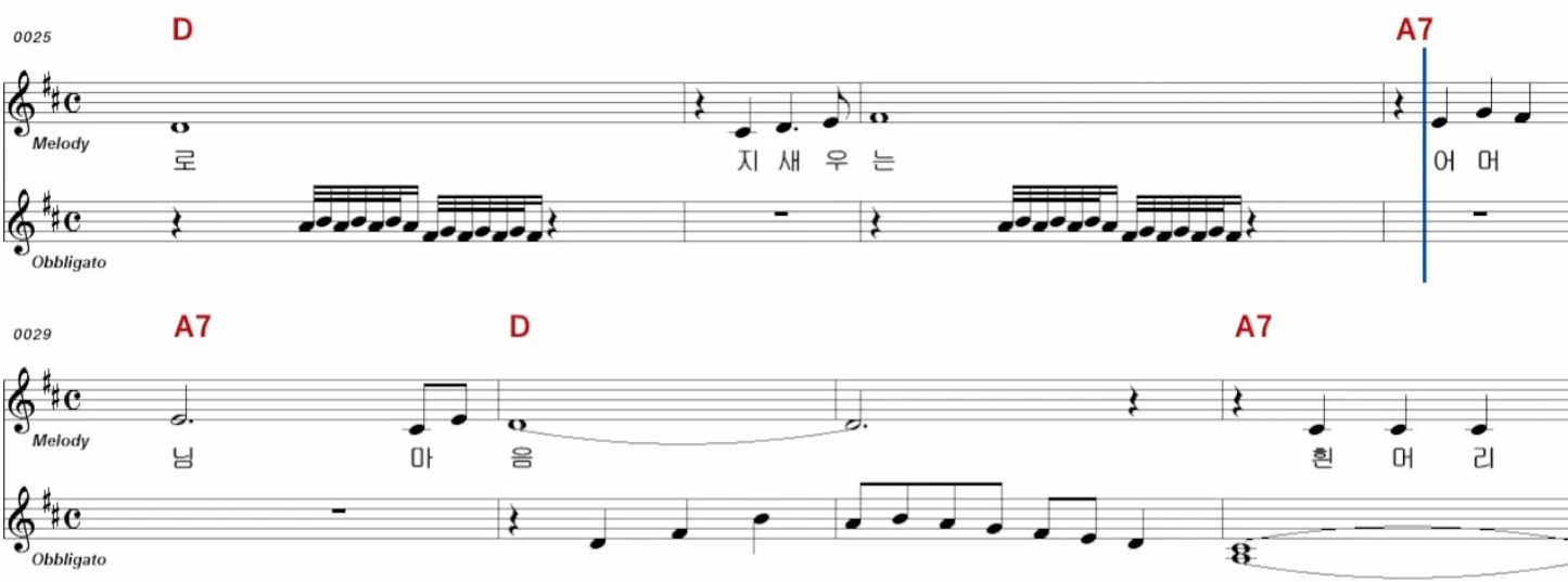 한세일 모정의 세월 악보