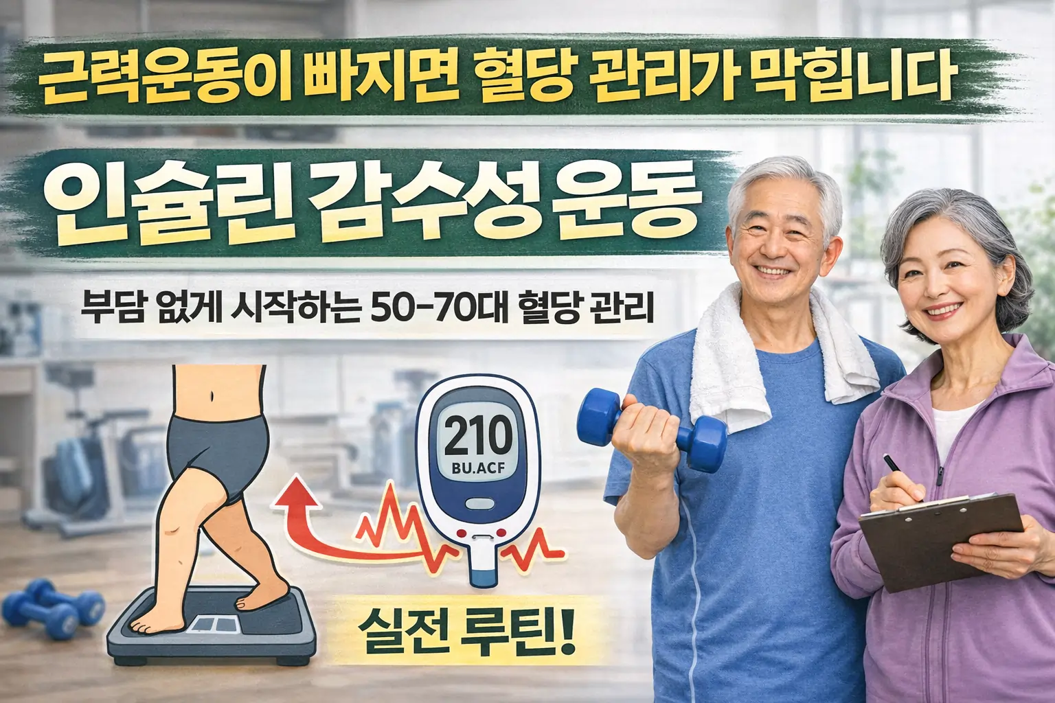 인슐린 감수성 운동 근력운동이 혈당을 ‘잘 쓰는 몸’으로 바꾸는 이유