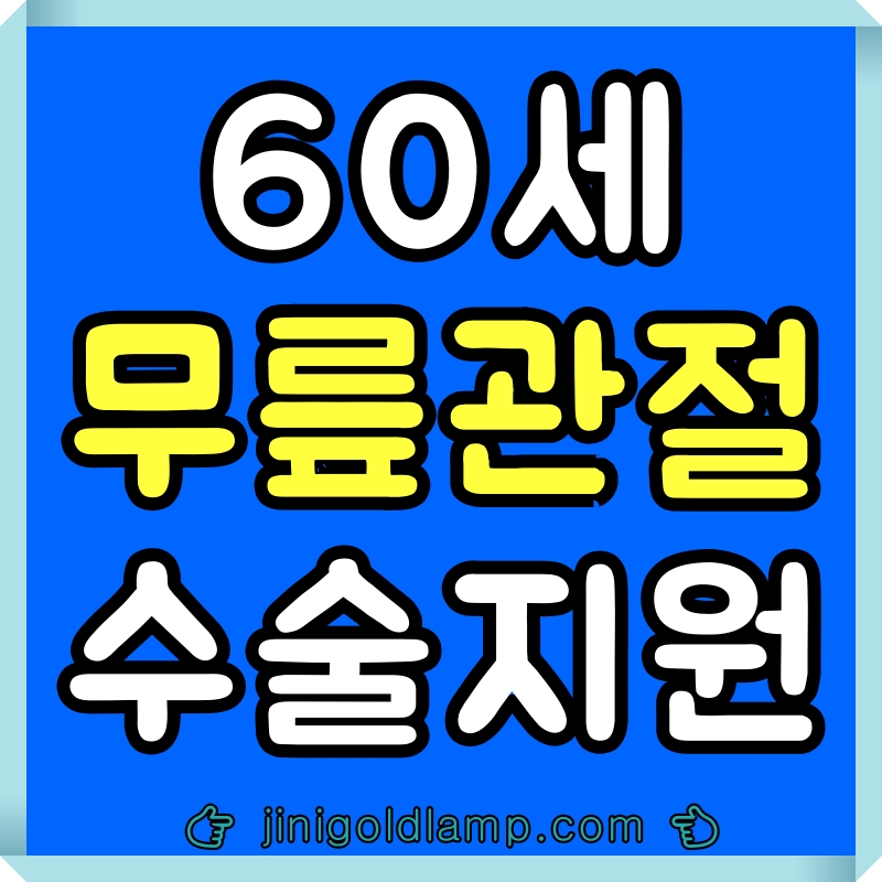 무릎인공관절수술비 지원받는 방법