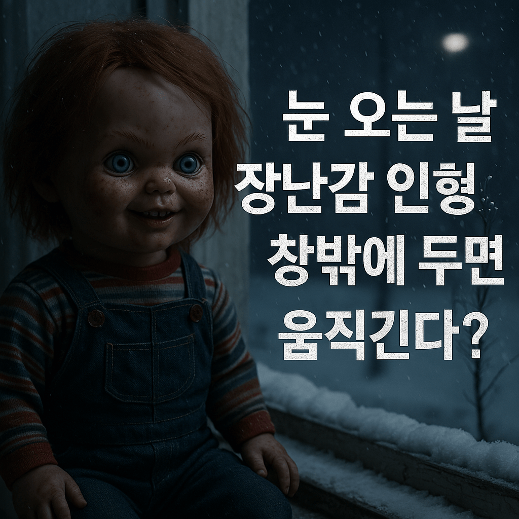 [미신] 눈 오는 날 장난감 인형을 창밖에 두면 움직인다?-썸네일