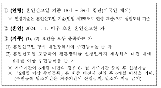 대전시 결혼지원금