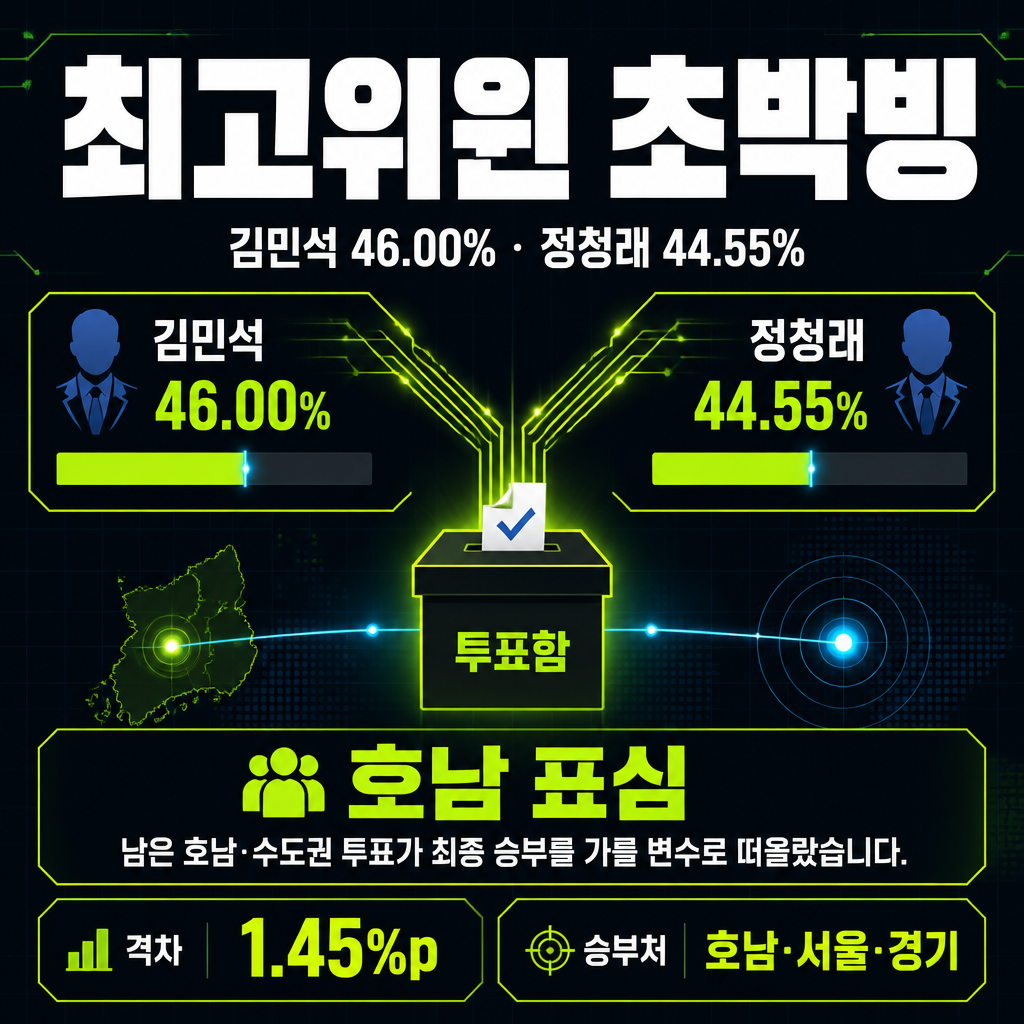 최고위원 초박빙
