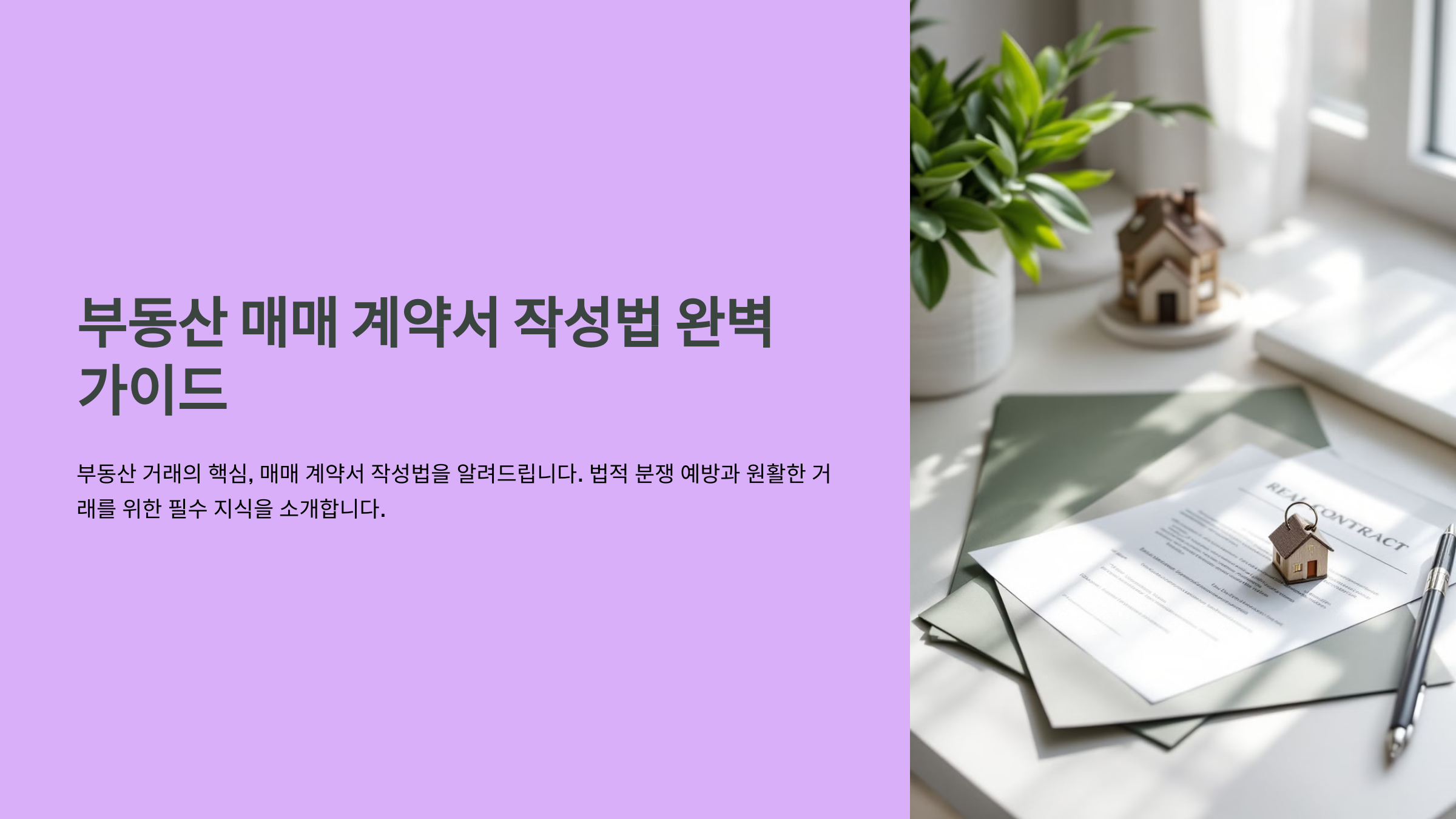 부동산 매매 계약서 작성법 완벽 가이드!