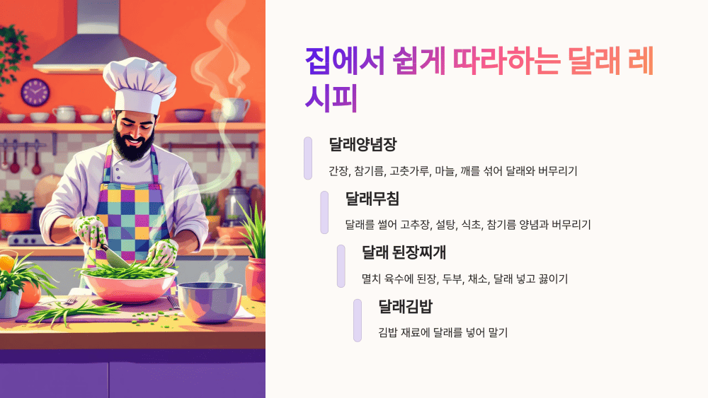 달래 양념장, 달래 무침, 달래 된장찌개 레시피