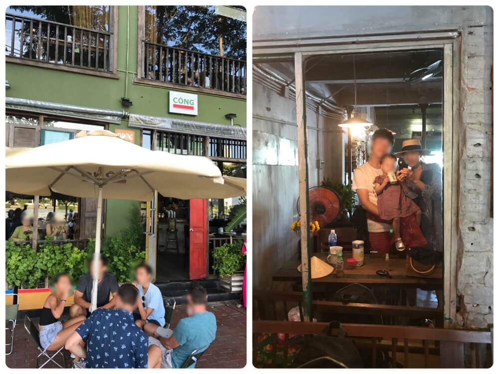 17년도 다낭 가족 여행 추억 사진 - 당시 콩 카페 매장