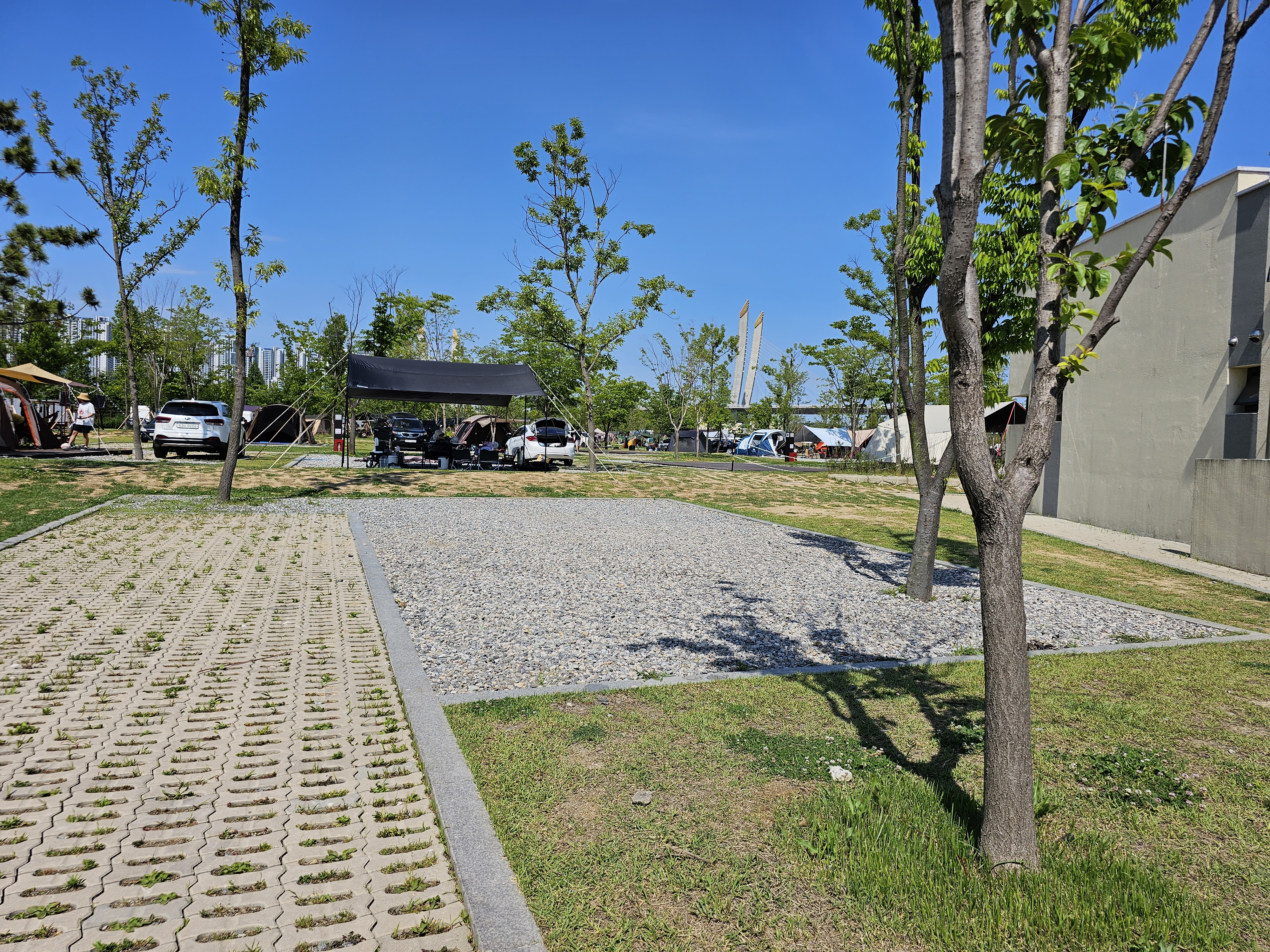 노을진 캠핑장 오토 캠핑장 파쇄석(18번 구역)