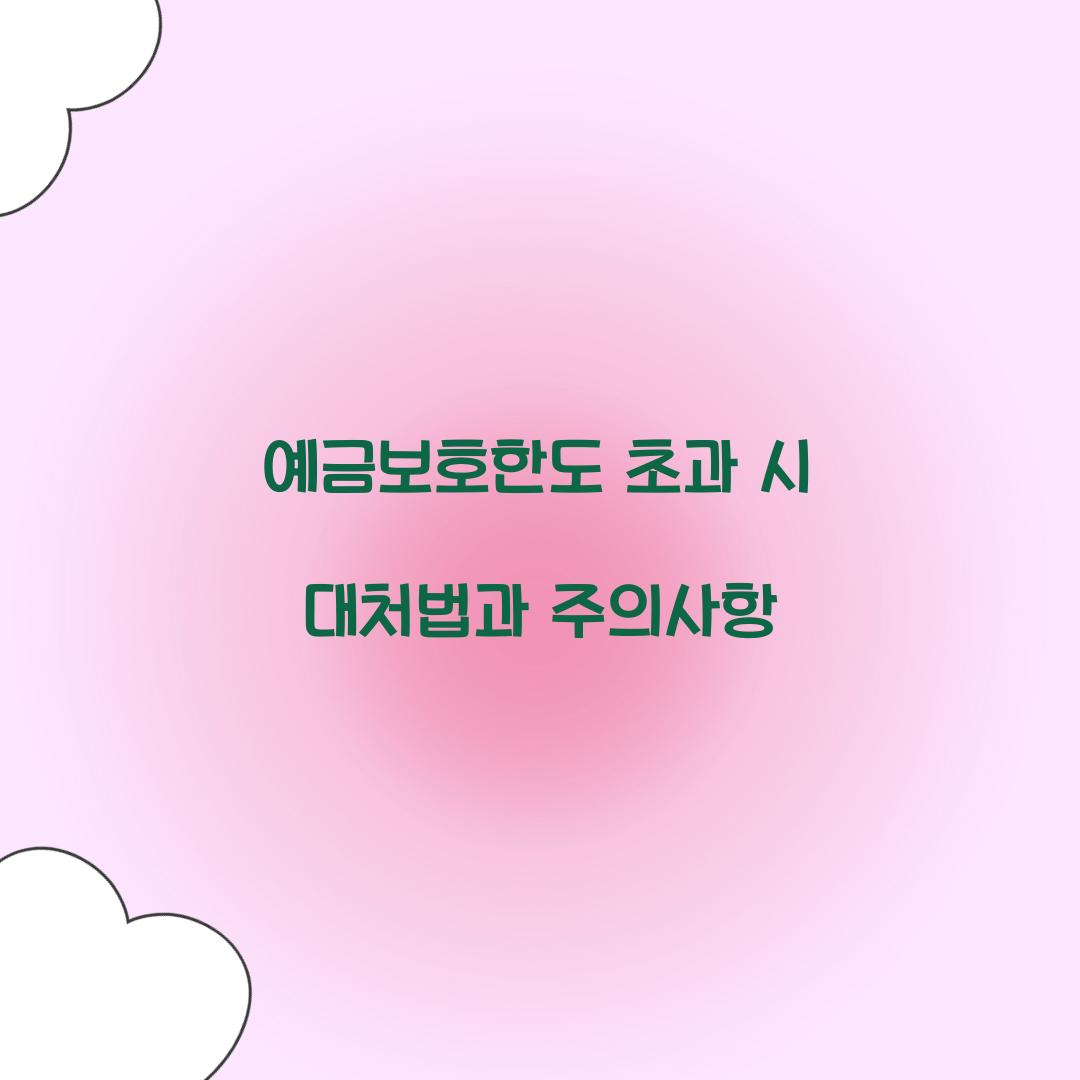 예금보호한도 초과