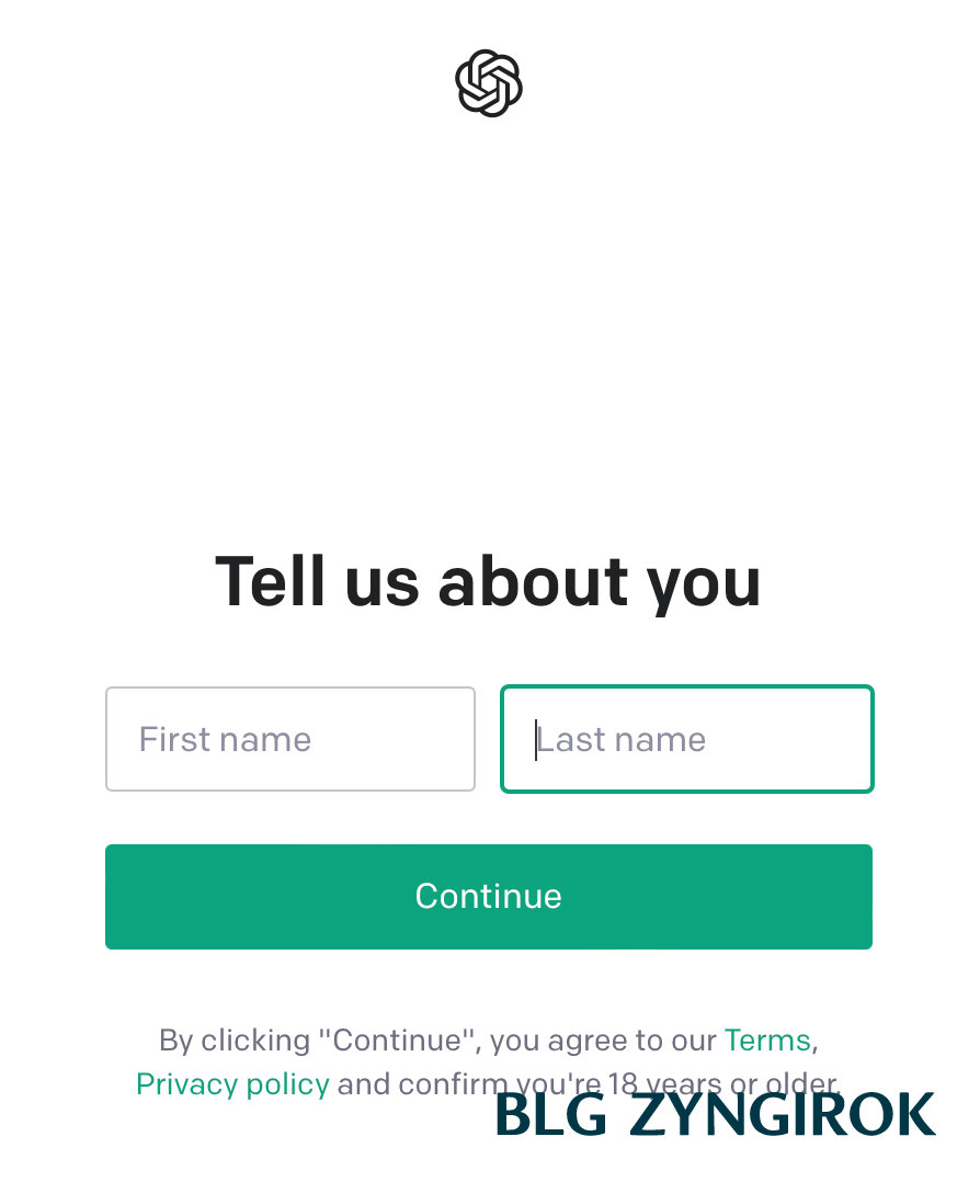 이름을 입력하는 페이지 모습이다.
