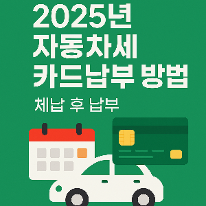 2025년 자동차세 카드 납부