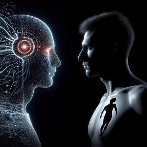 인공지능과 사람의 대결구도 사진