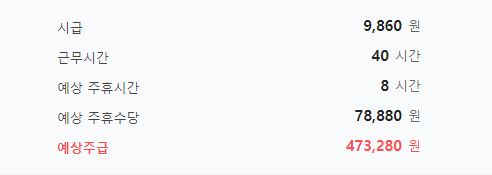 24년 최저 시급-주휴수당