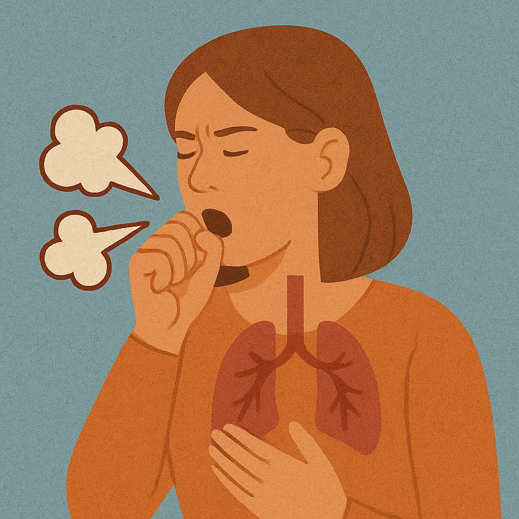 헛기침이-자주-나는-원인을-상징적으로-표현한-일러스트