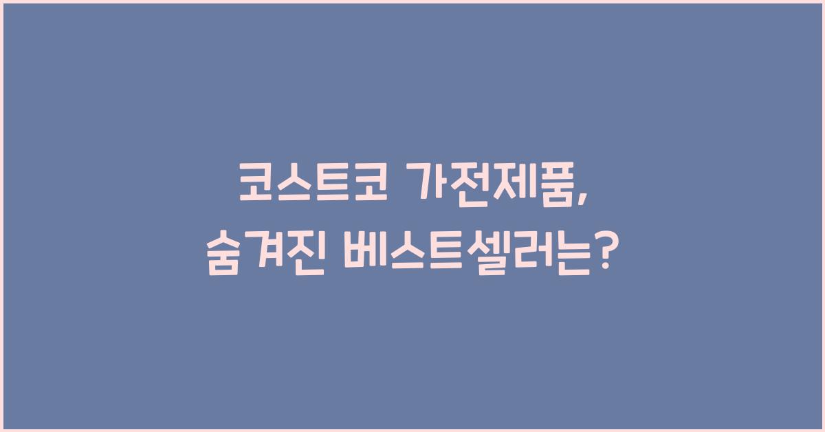 코스트코 가전제품