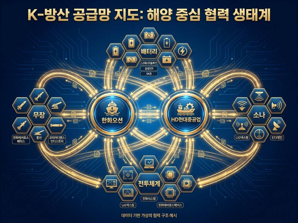 K-방산 공급망 지도 인포그래픽