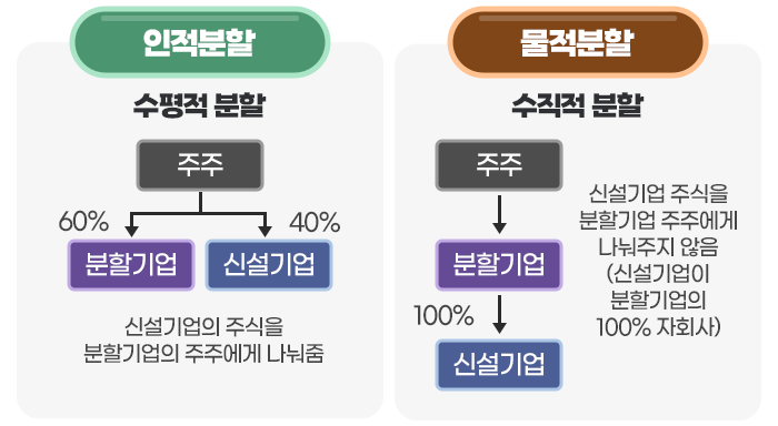 인적분할 물적분할 차이