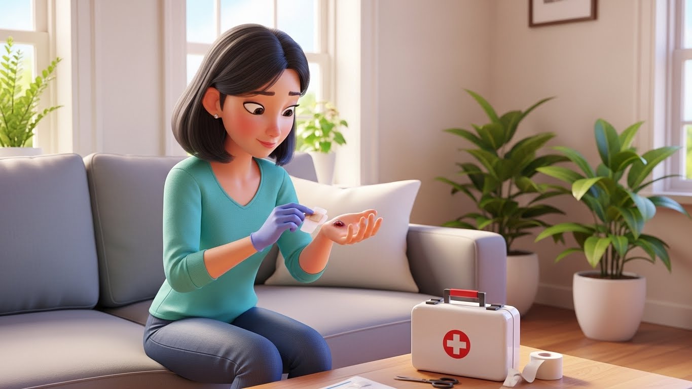 생리식염수 상처 소독&amp;#44; 화상 물집 관리